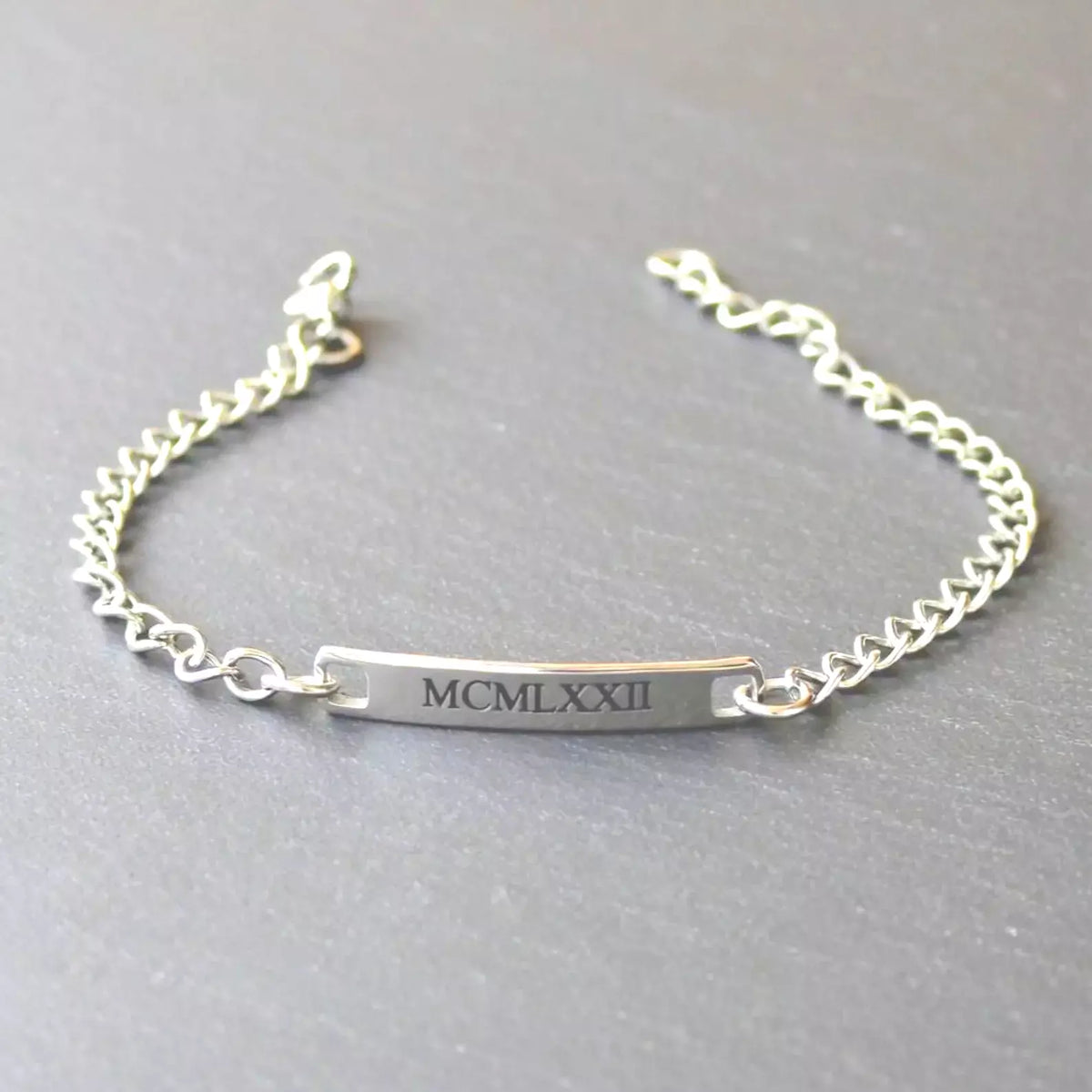 Personalised Men's / Unisex Tag Bracelet with name / initials / short message